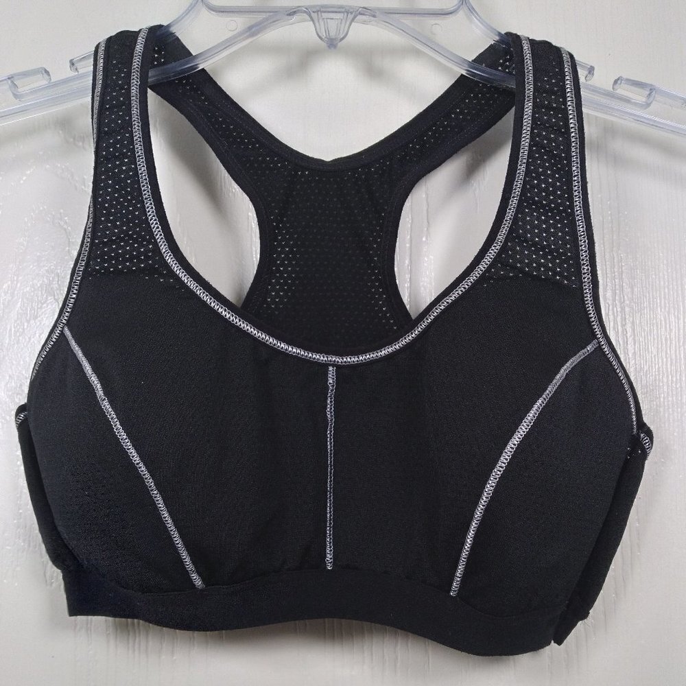 Black Padded Sports Bra - Picture 1 of 6
